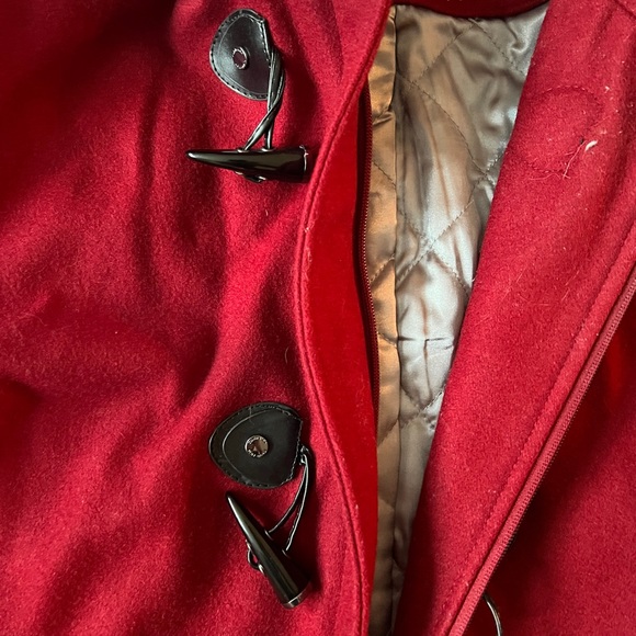 Calvin Klein Wool Toggle Peacoat with Hood - Picture 2 of 3